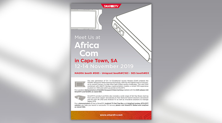 Come and meet SmarDTV Global at AfricaCom 2019 in Cape Town