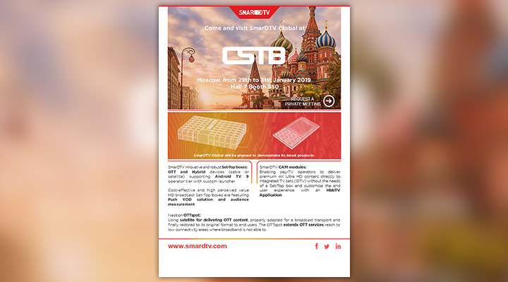 Visit SmarDTV Global at CSTB 2019