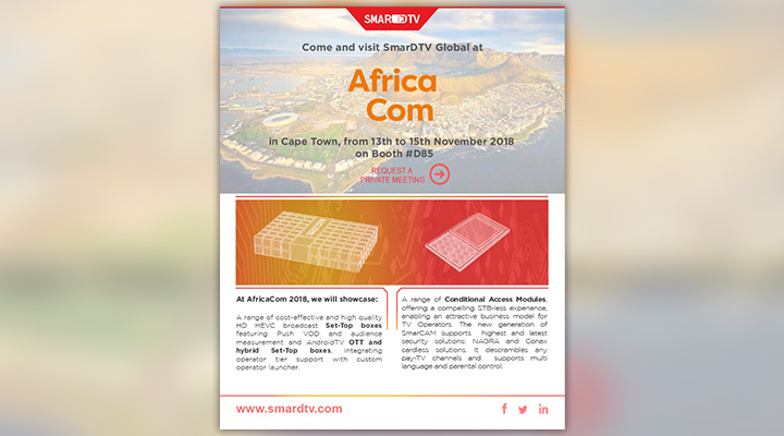 Visit SmarDTV Global at AfricaCom 2018